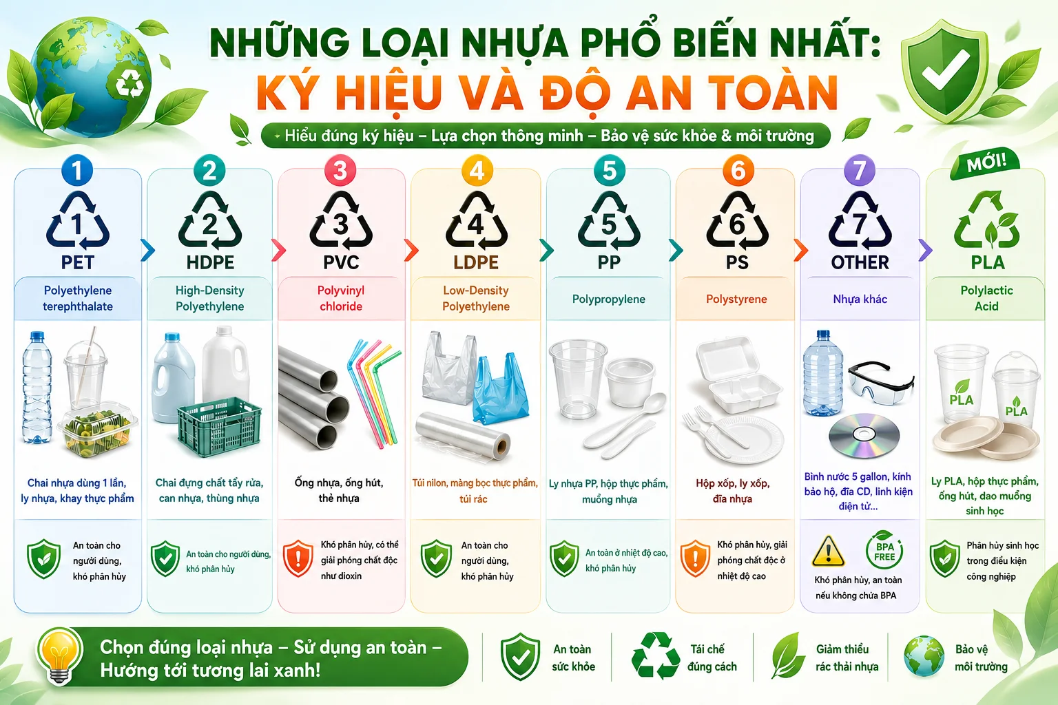 Các loại nhựa phổ biến nhất hiện nay