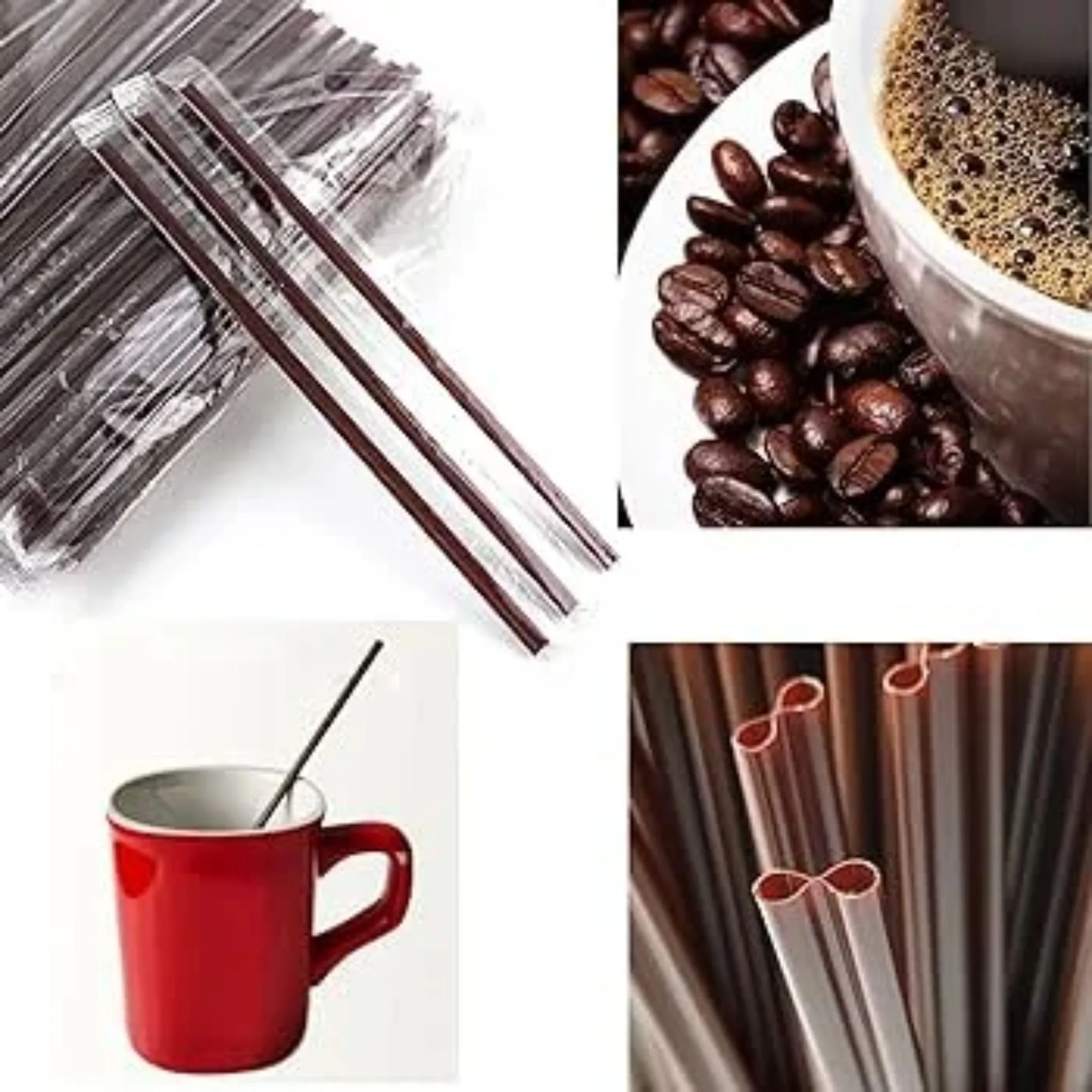 ống hút nóng, dập đôi, uống cafe