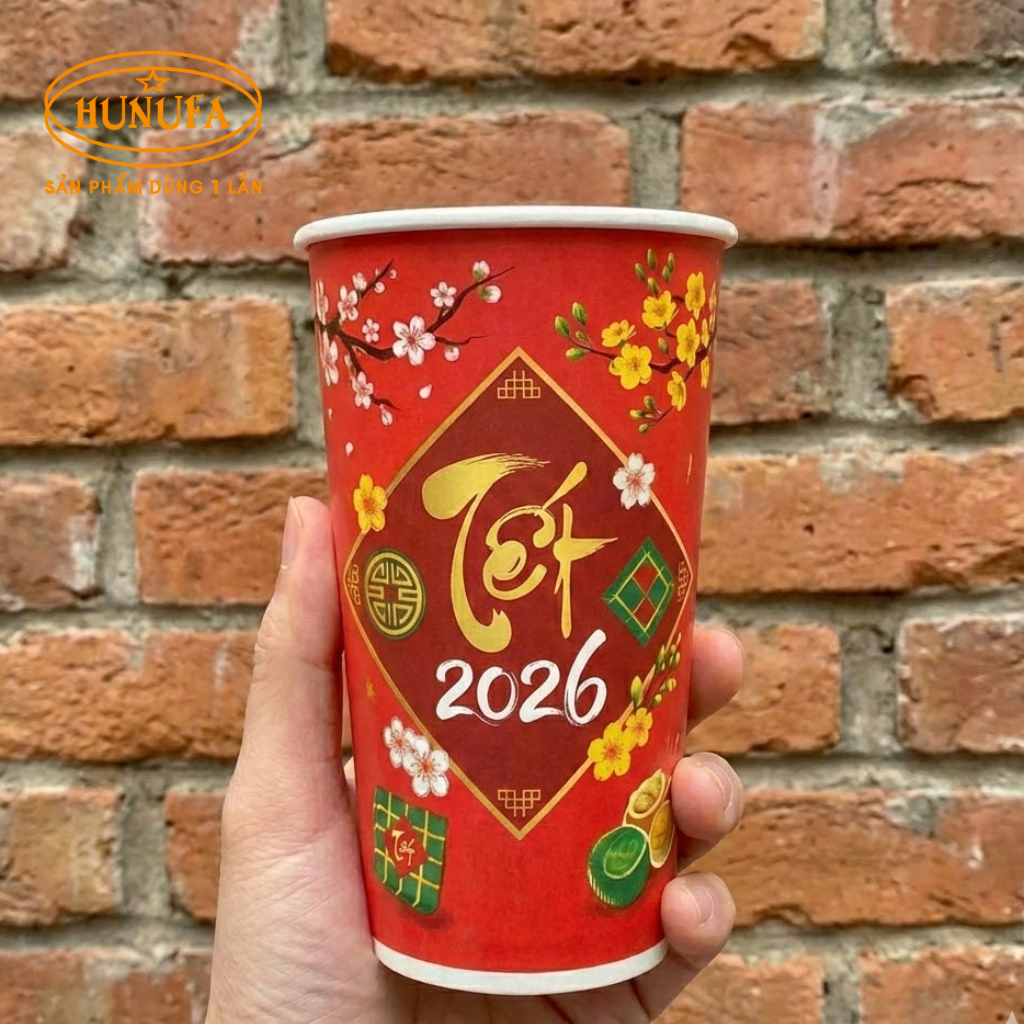 Khám phá 6 mẫu ly giấy đẹp năm mới 2025 của HUNUFA