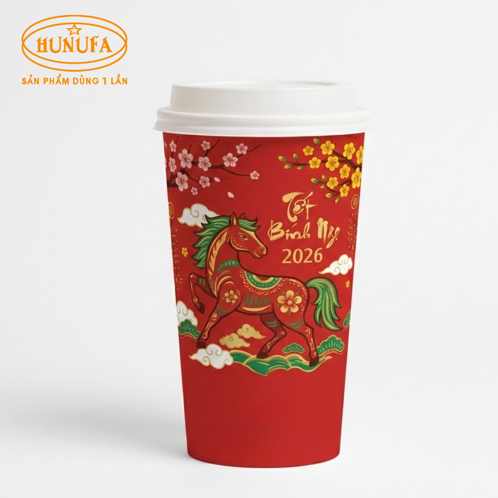 Khám phá 6 mẫu ly giấy đẹp năm mới 2025 của HUNUFA