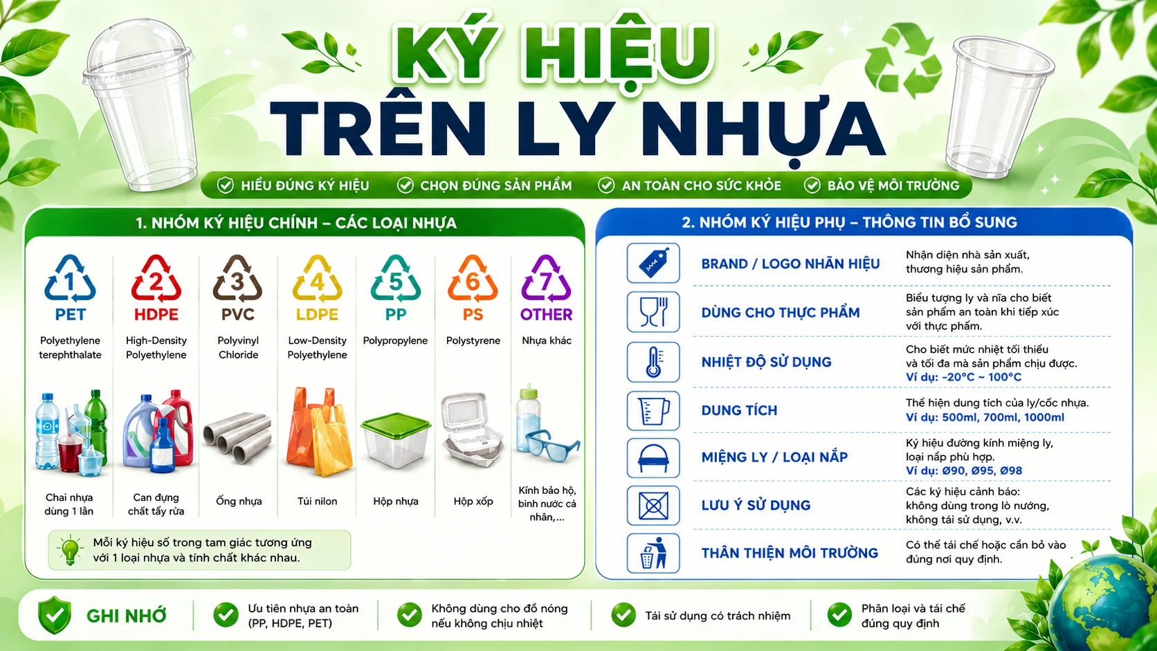 Ký hiệu trên ly nhựa