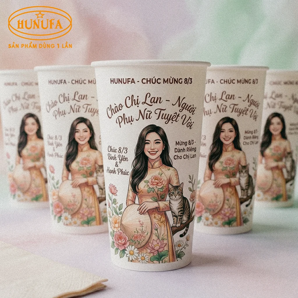 Mừng Ngày Quốc Tế Phụ Nữ 8/3 với những mẫu ly giấy đẹp và ý nghĩa
