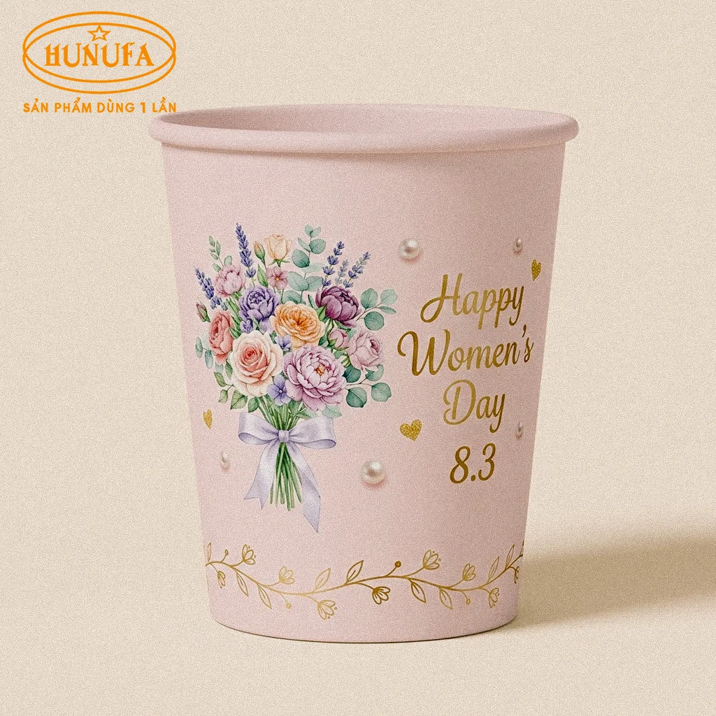 Mừng Ngày Quốc Tế Phụ Nữ 8/3 với những mẫu ly giấy đẹp và ý nghĩa