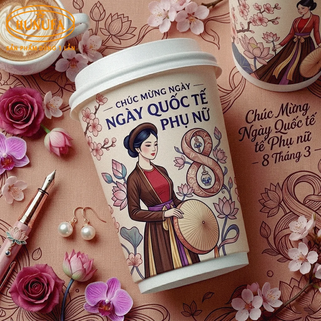Mừng Ngày Quốc Tế Phụ Nữ 8/3 với những mẫu ly giấy đẹp và ý nghĩa