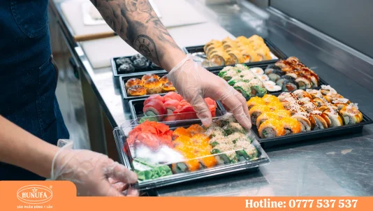 Khám phá những mẫu khay nhựa đựng sushi tiện lợi và thẩm mỹ