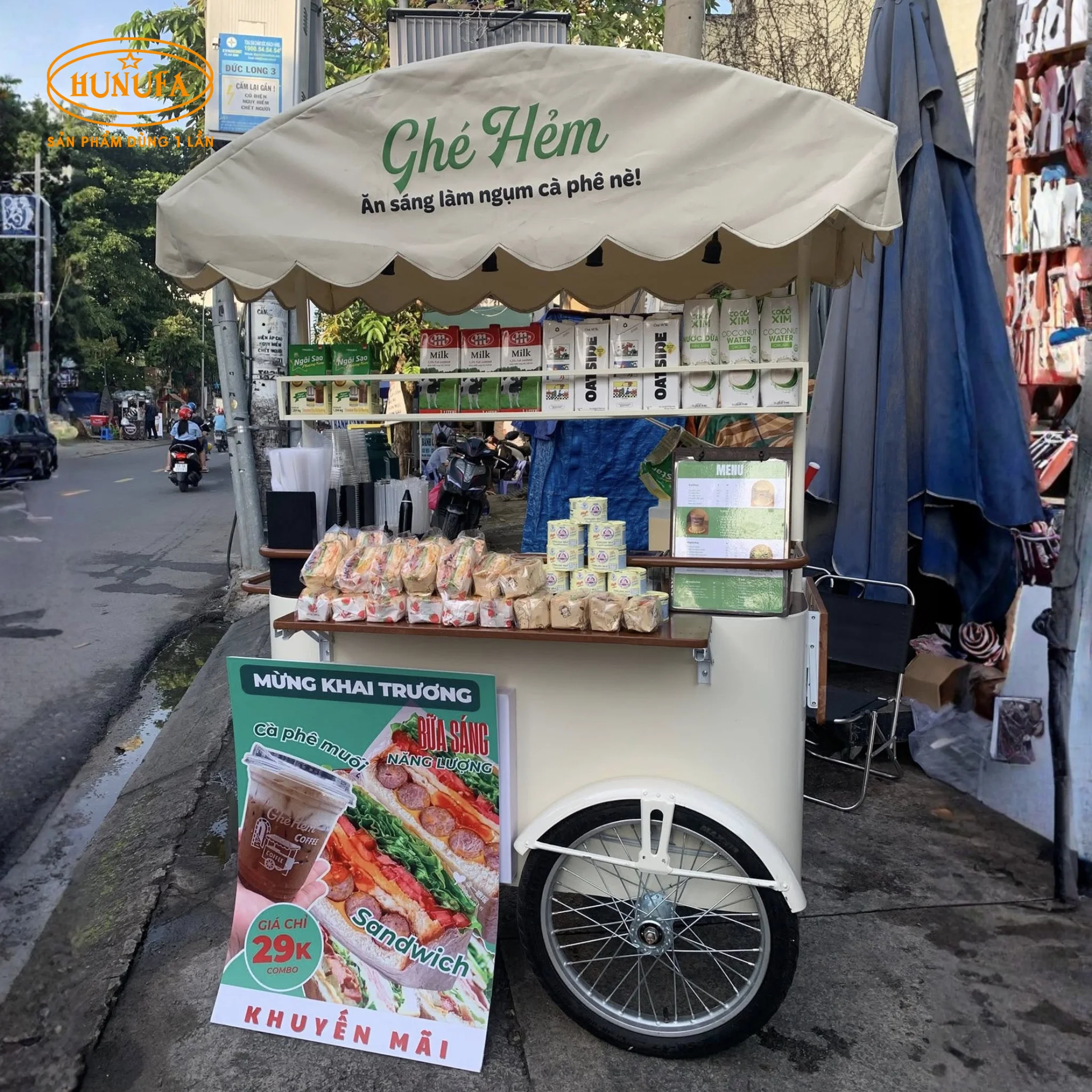 100+ Mẫu xe bán cafe take away, bán nước, bán hàng, đẹp, gấp gọn, giá rẻ