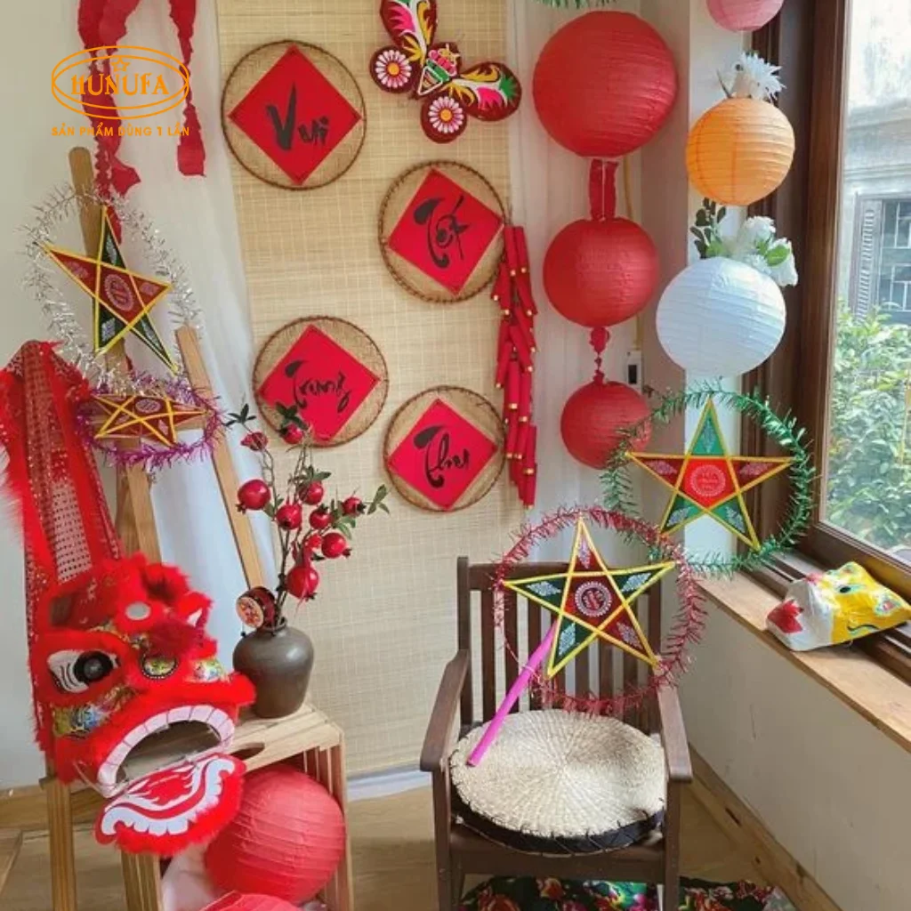 cách trang trí Trung Thu cho quán cafe
