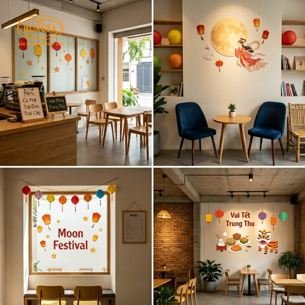 cách trang trí Trung Thu cho quán cafe 
