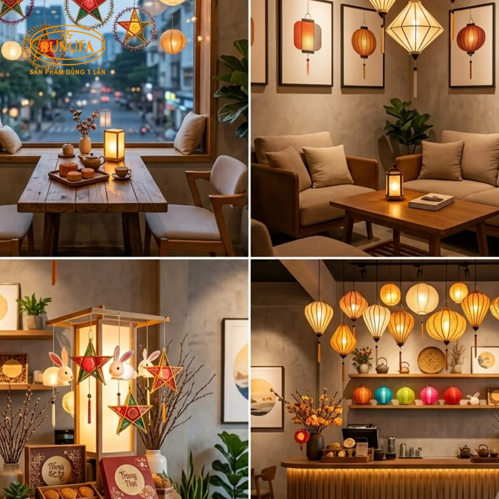 trang trí Trung Thu cho quán cafe