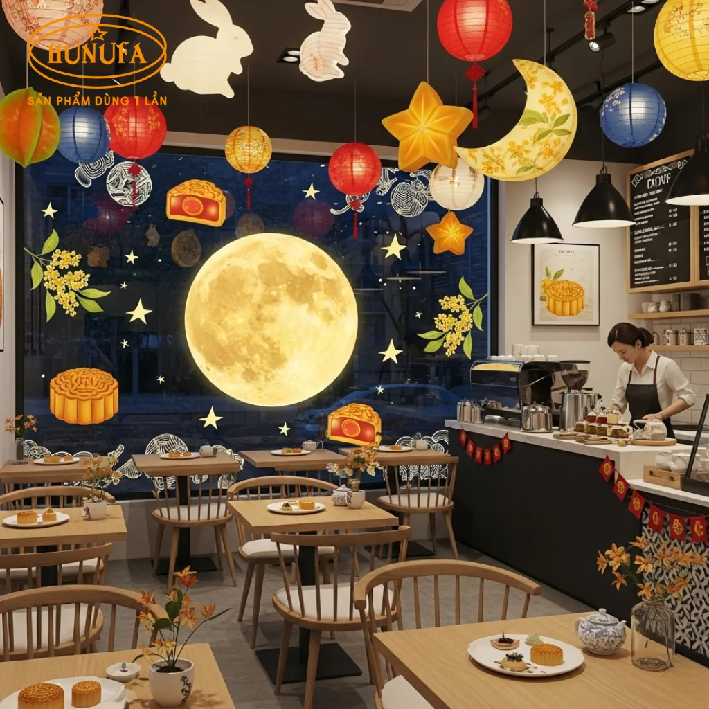 6 cách trang trí Trung Thu cho quán cafe dễ làm, hút khách