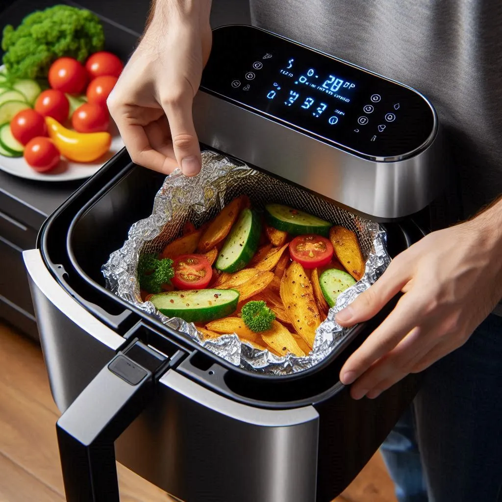 Có nên lót giấy bạc trong nồi chiên không dầu ?