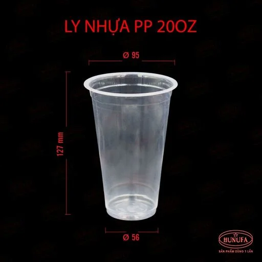 Ly nhựa PP 600ml - 20oz / Cốc nhựa PP 600ml - 20oz