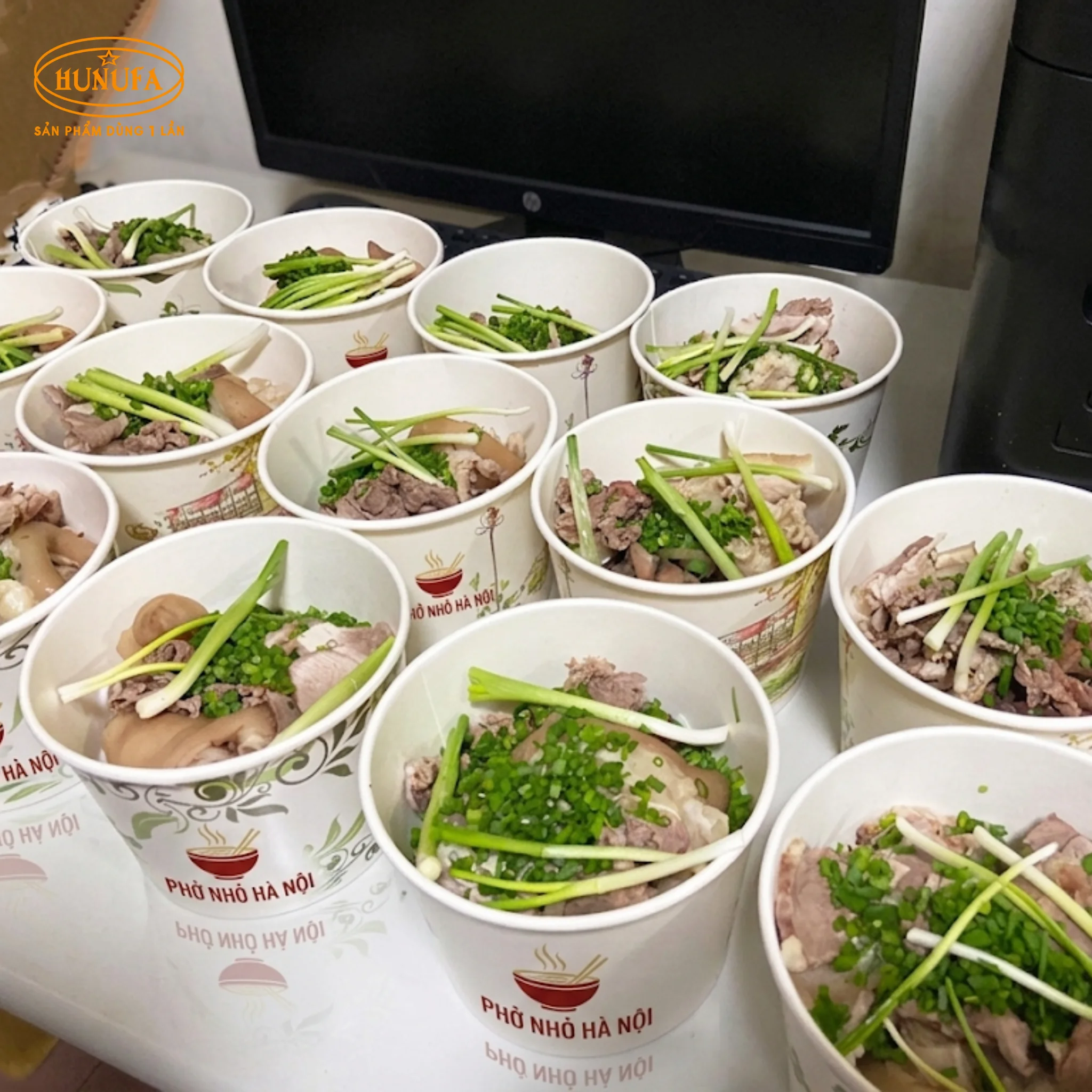 Tổng hợp mẫu tô giấy đựng bún phở mang đi bán chạy, giá sỉ