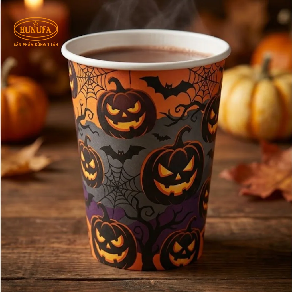Mẫu ly giấy Halloween dùng một lần đẹp, hot trend