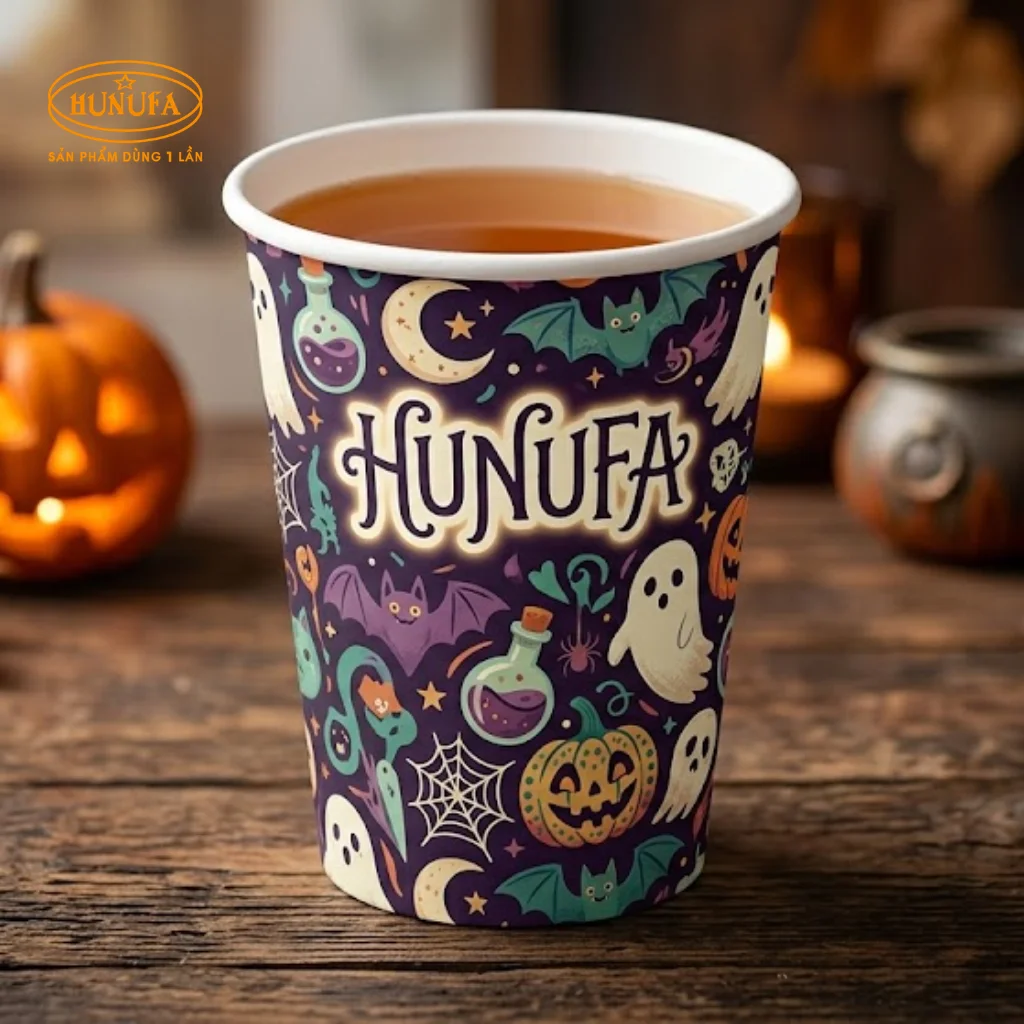 Mẫu ly giấy Halloween dùng một lần đẹp, hot trend