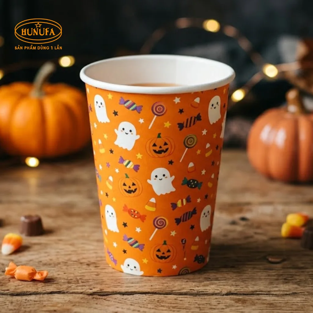 Mẫu ly giấy Halloween dùng một lần đẹp, hot trend