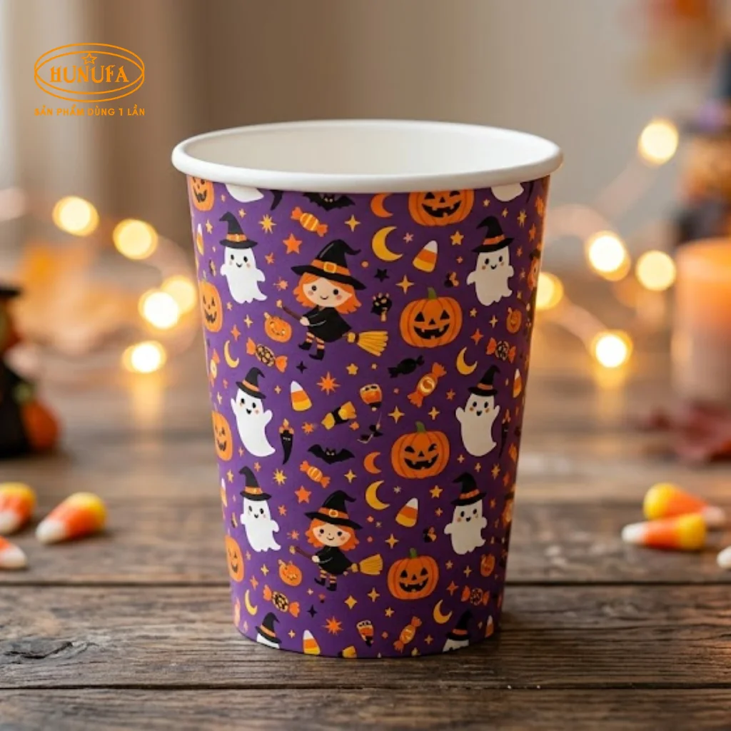 Mẫu ly giấy Halloween dùng một lần đẹp, hot trend