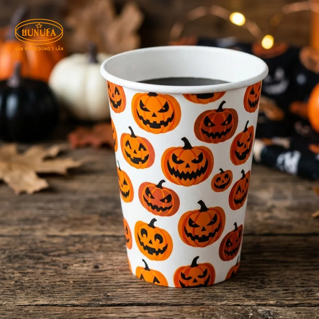 Mẫu ly giấy Halloween dùng một lần đẹp, hot trend