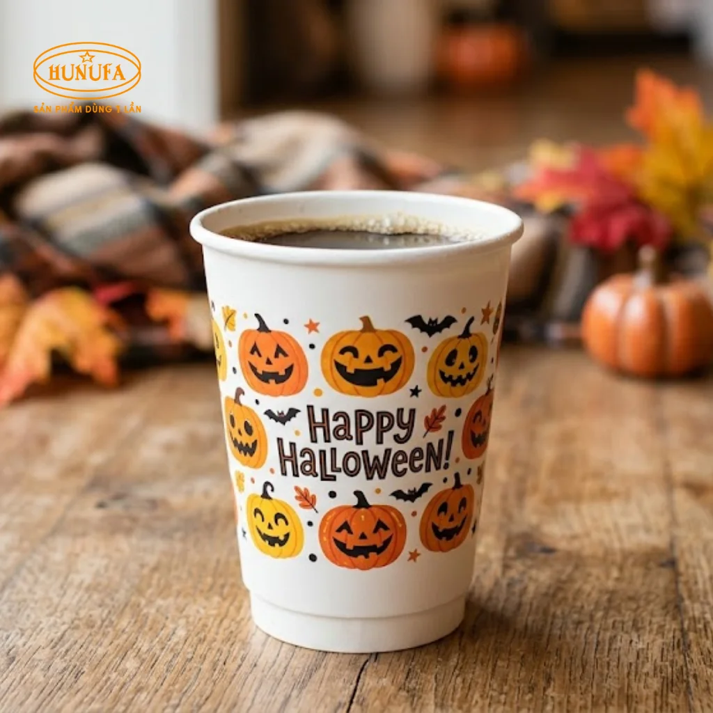 Mẫu ly giấy Halloween dùng một lần đẹp, hot trend