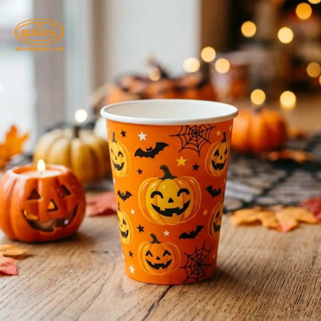 Mẫu ly giấy Halloween dùng một lần đẹp, hot trend