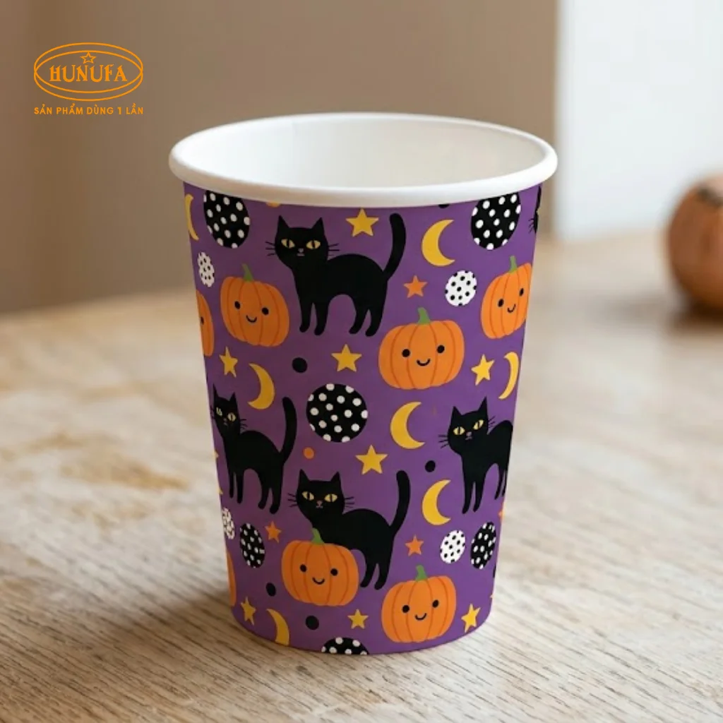 Mẫu ly giấy Halloween dùng một lần đẹp, hot trend