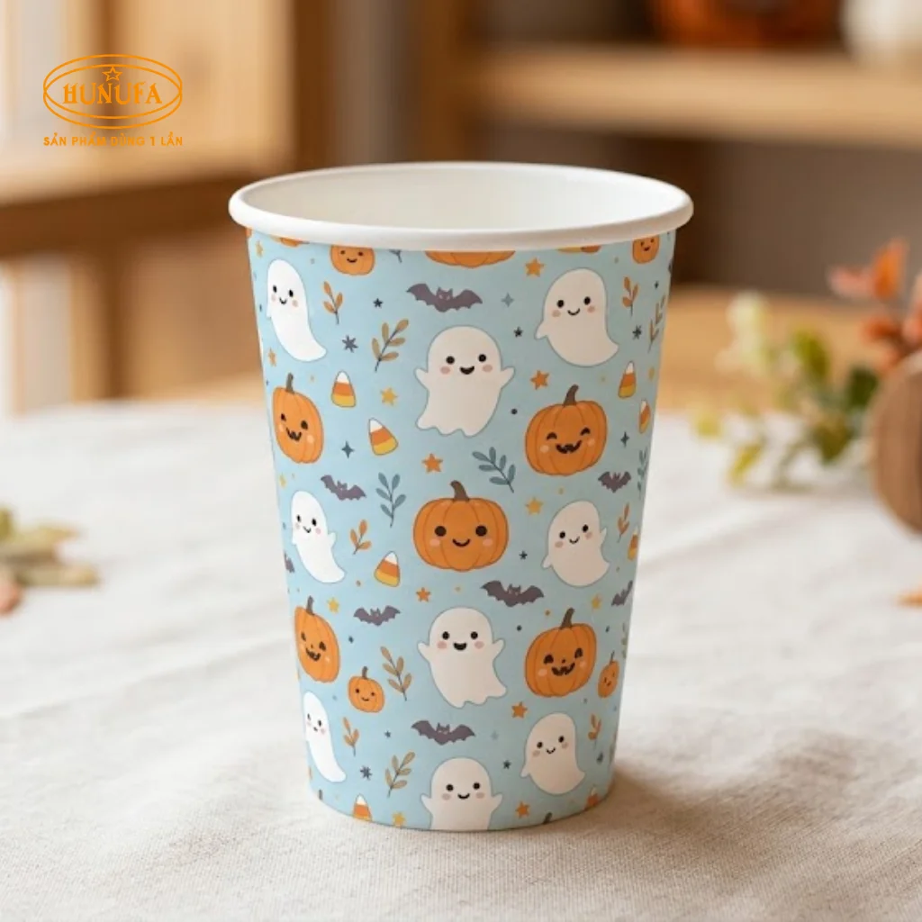 Mẫu ly giấy Halloween dùng một lần đẹp, hot trend
