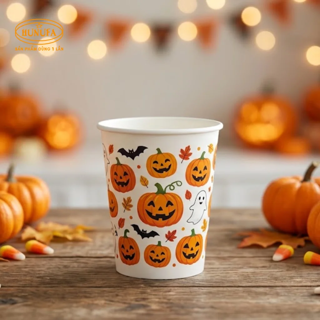 Mẫu ly giấy Halloween dùng một lần đẹp, hot trend