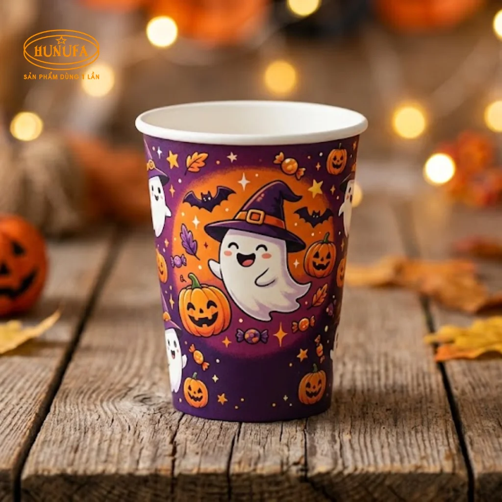 Mẫu ly giấy Halloween dùng một lần đẹp, hot trend