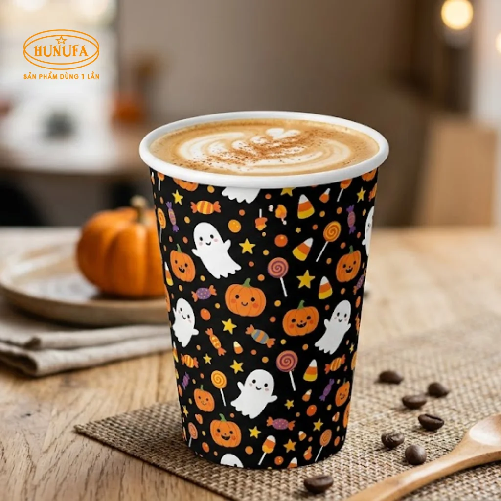 Mẫu ly giấy Halloween dùng một lần đẹp, hot trend
