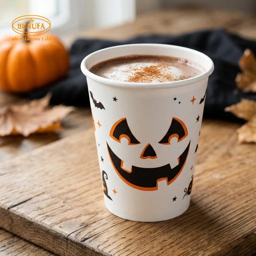 Mẫu ly giấy Halloween dùng một lần đẹp, hot trend