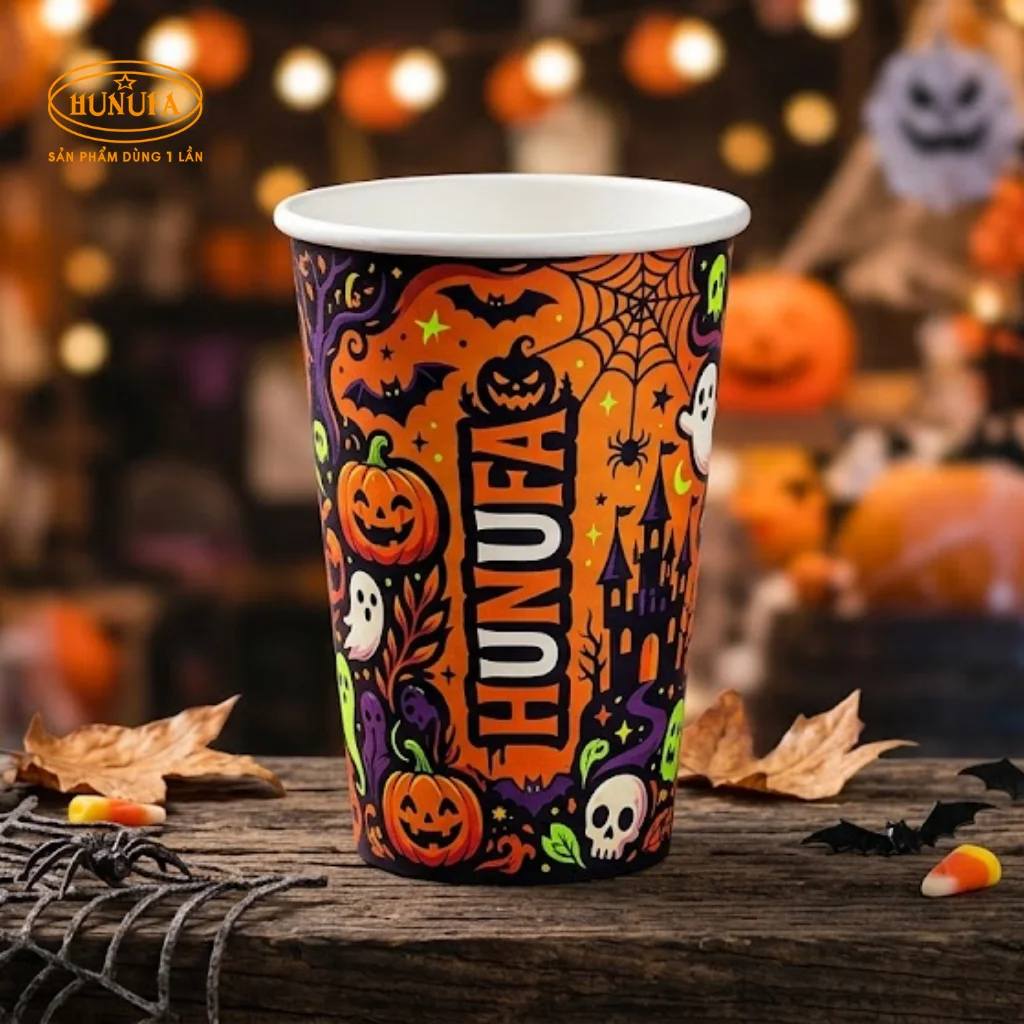 Mẫu ly giấy Halloween dùng một lần đẹp, hot trend