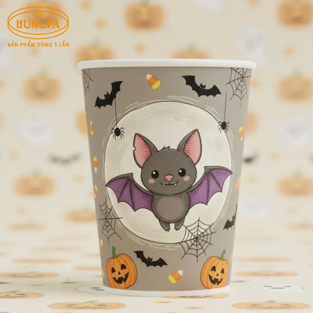 Ly giấy Halloween dùng một lần đa dạng mẫu mã ưa chuộng 2025