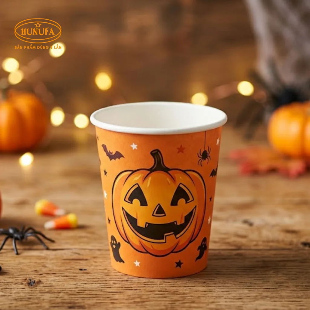 Mẫu ly giấy Halloween dùng một lần đẹp, hot trend