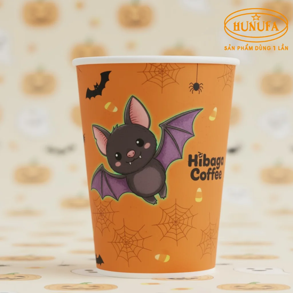Ly giấy Halloween dùng một lần đa dạng mẫu mã ưa chuộng 2025