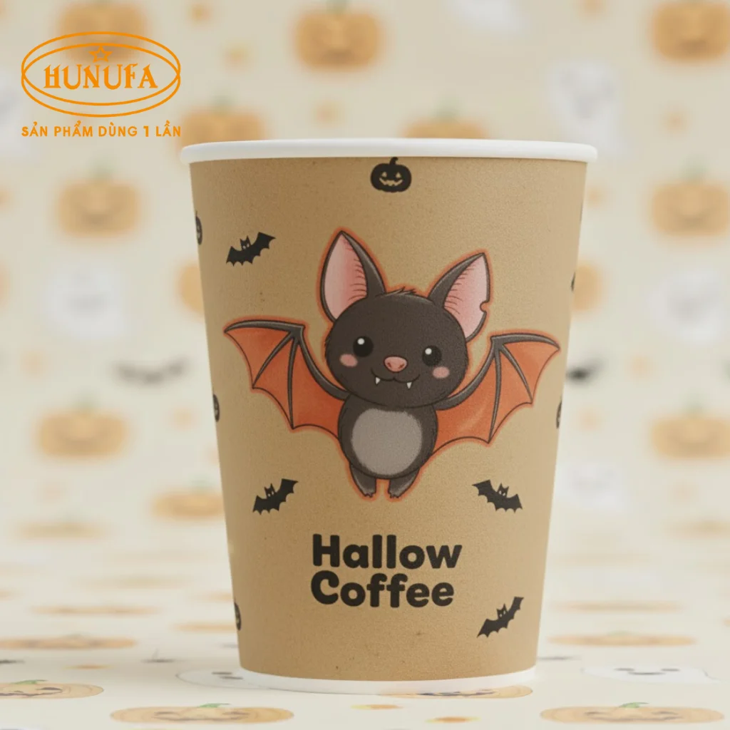 Ly giấy Halloween dùng một lần đa dạng mẫu mã ưa chuộng 2025