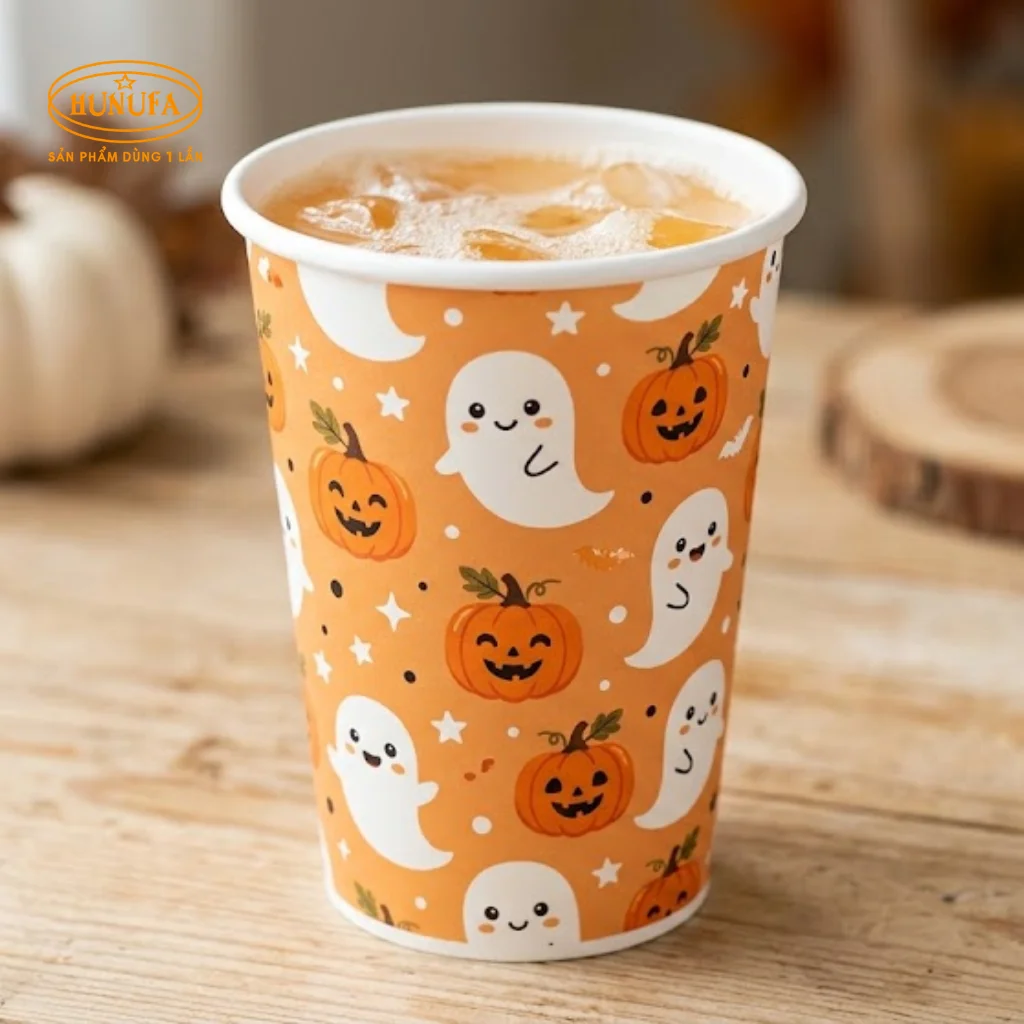 Mẫu ly giấy Halloween dùng một lần đẹp, hot trend