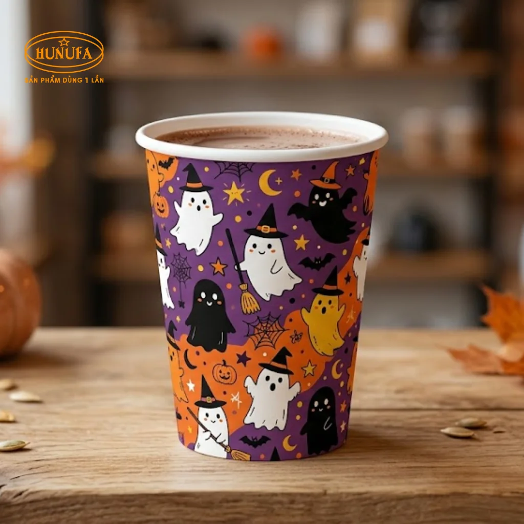 Mẫu ly giấy Halloween dùng một lần đẹp, hot trend