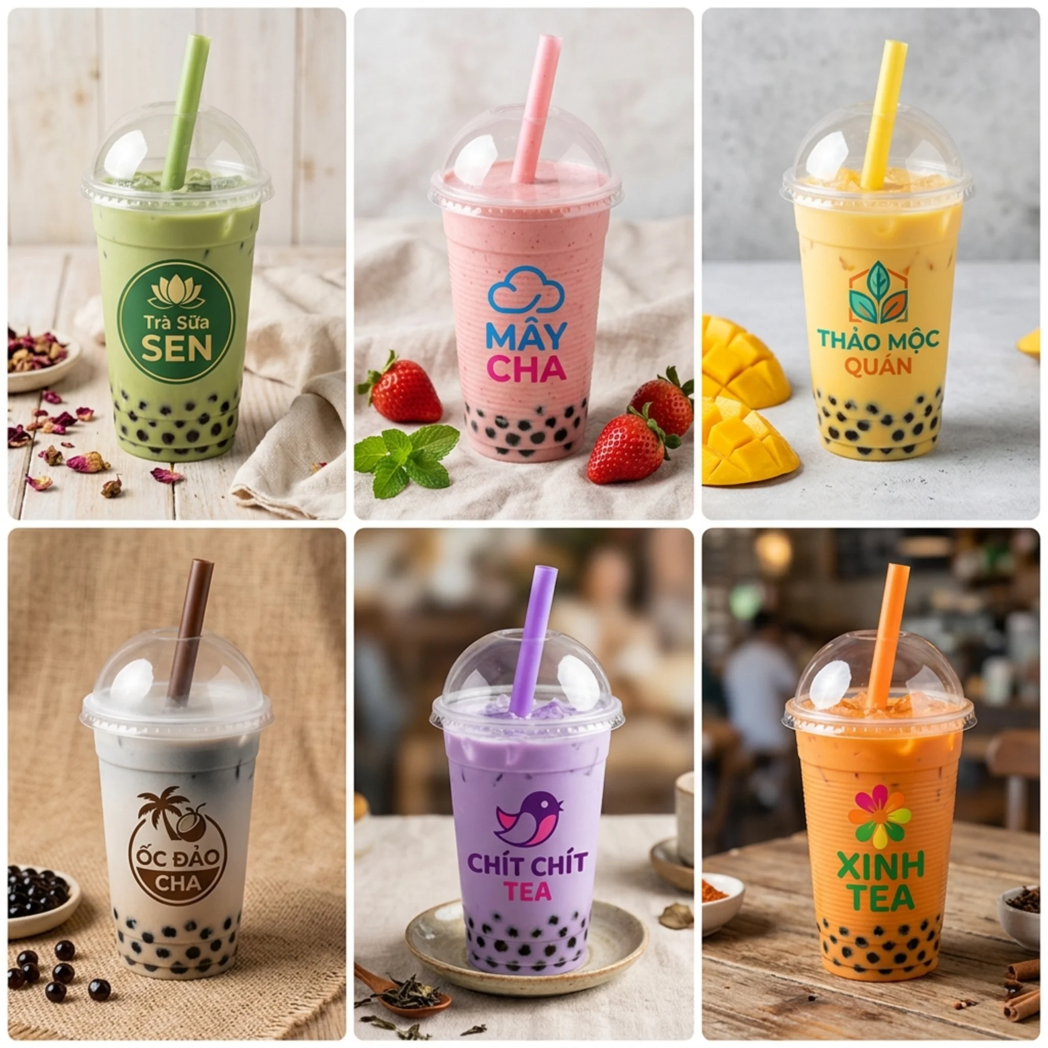 100+ Mẫu ly nhựa in logo đẹp, giá rẻ cho quán trà sữa, cafe