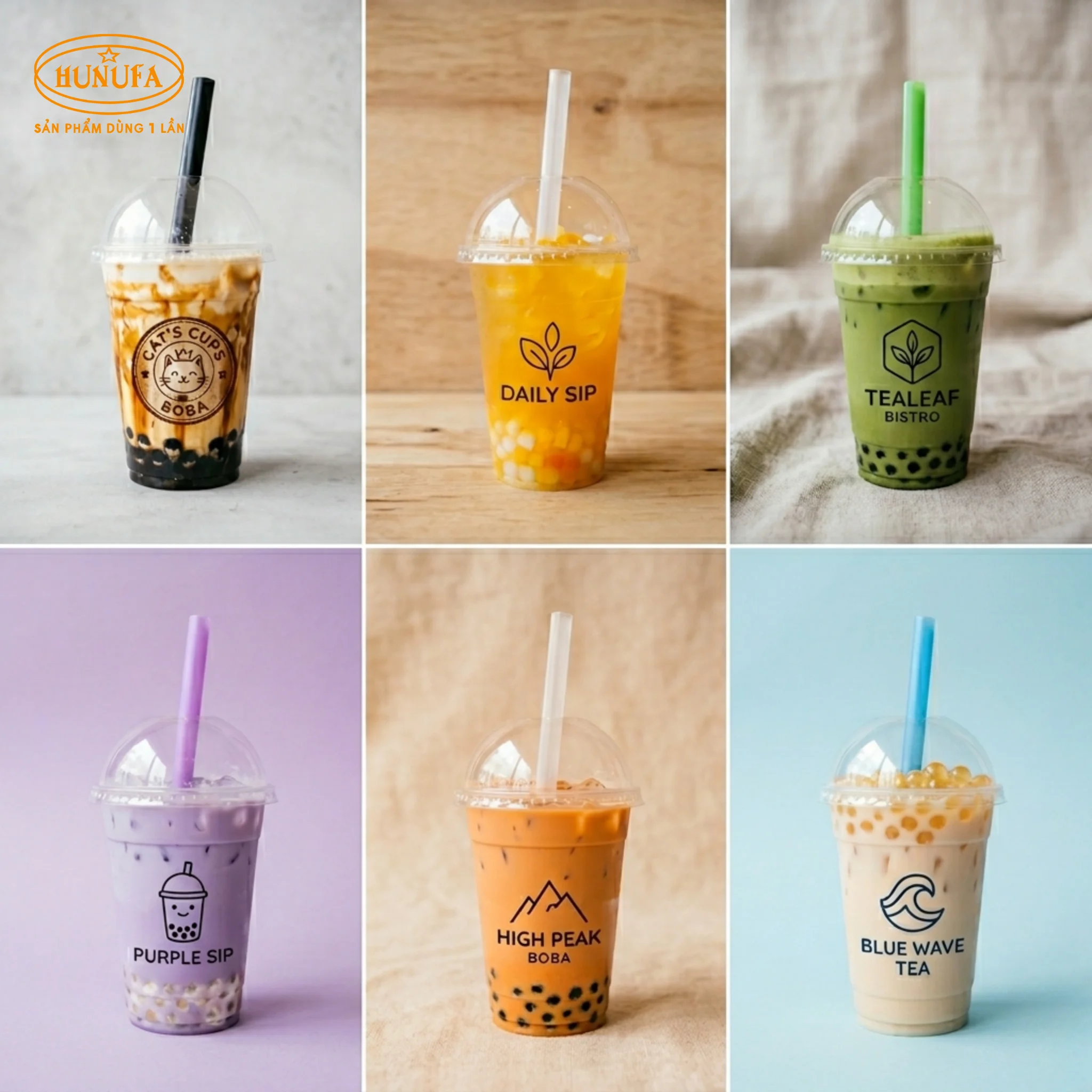 100+ Mẫu ly nhựa in logo đẹp, giá rẻ cho quán trà sữa, cafe