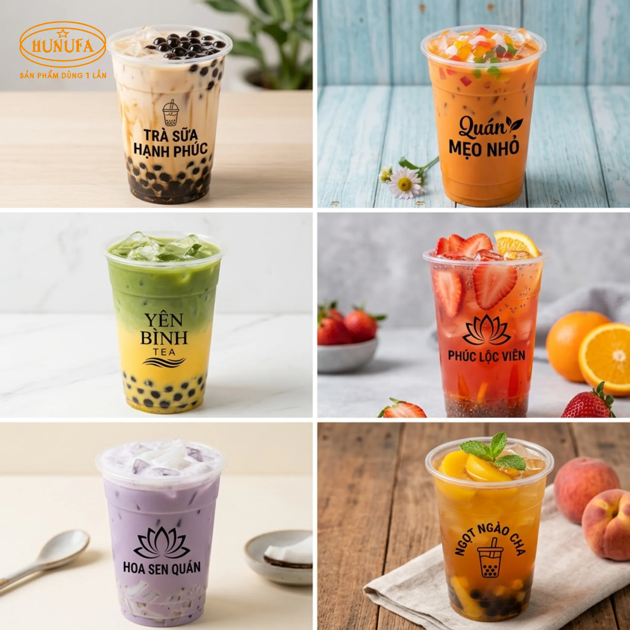 100+ Mẫu ly nhựa in logo đẹp, giá rẻ cho quán trà sữa, cafe