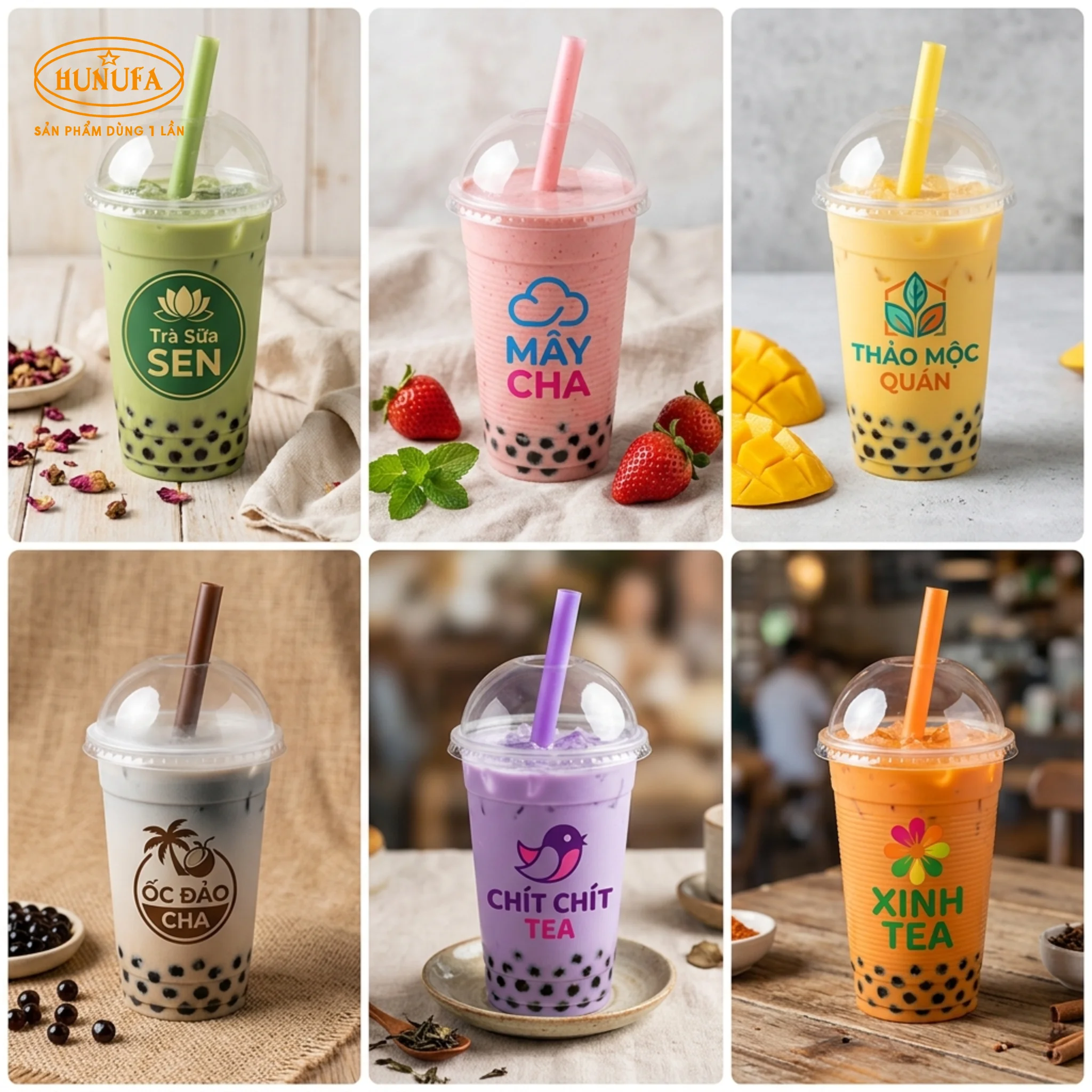 100+ Mẫu ly nhựa in logo đẹp, giá rẻ cho quán trà sữa, cafe