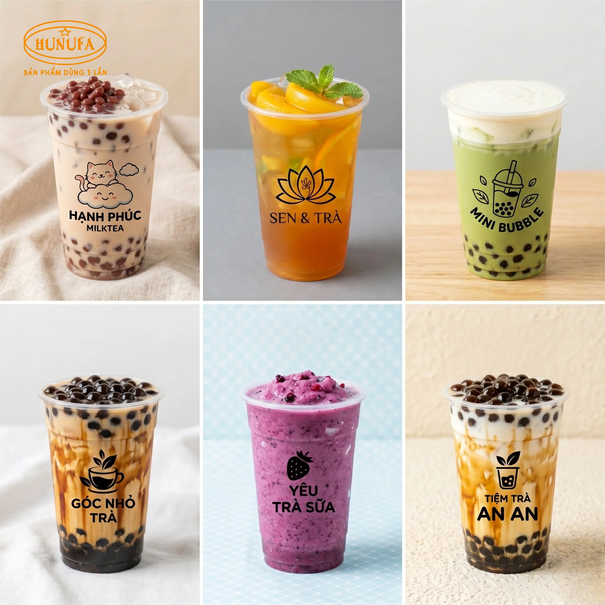 100+ Mẫu ly nhựa in logo đẹp, giá rẻ cho quán trà sữa, cafe