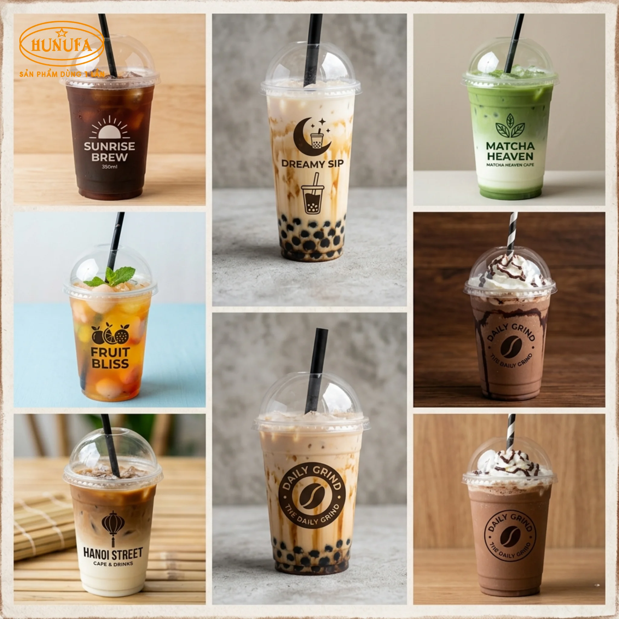 100+ Mẫu ly nhựa in logo đẹp, giá rẻ cho quán trà sữa, cafe