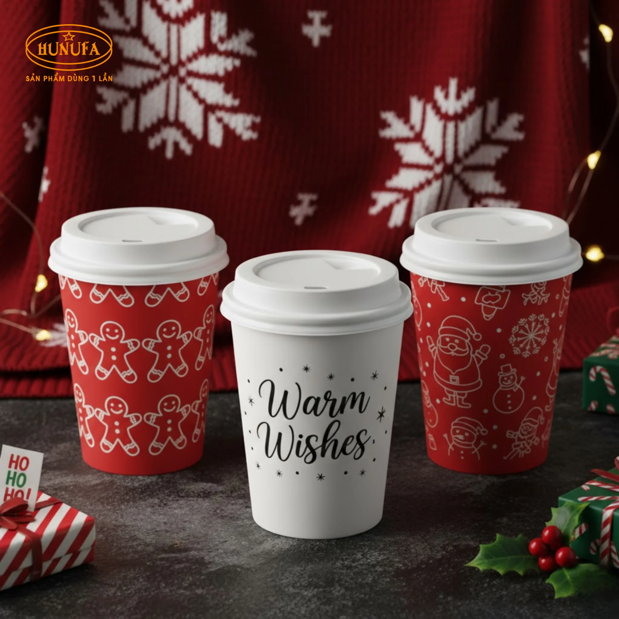 Ly giấy Giáng Sinh đẹp, chất lượng, giá tốt mùa Noel 2025