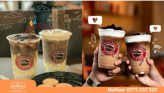 hình ảnh ly cafe Highlands