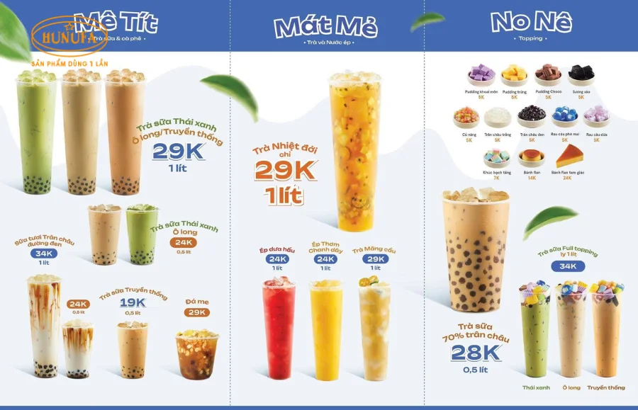 Review menu trà sữa School Tea: Đồ uống đa dạng, topping hấp dẫn