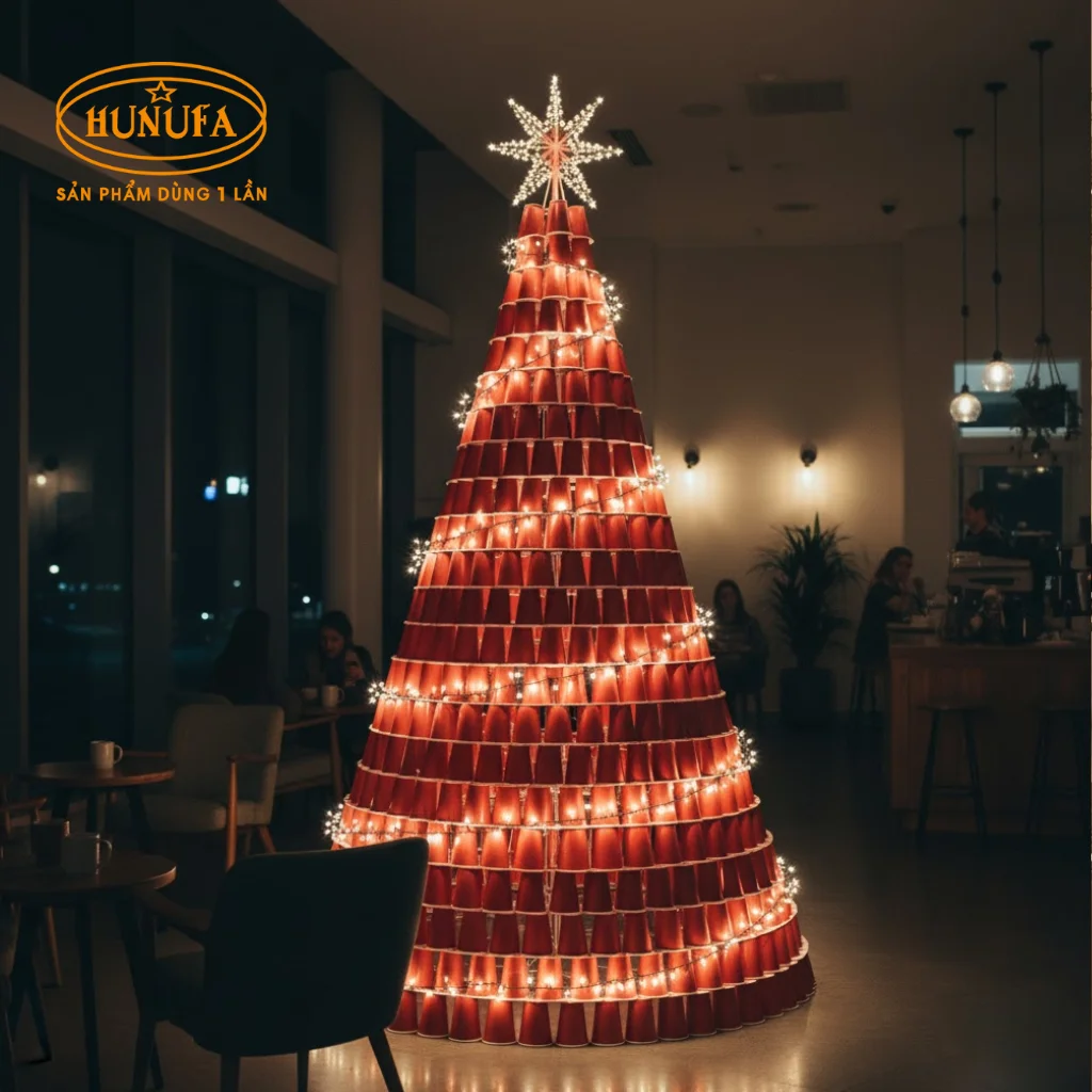 10 Cách trang trí Noel quán trà sữa, cafe đẹp đơn giản 2025