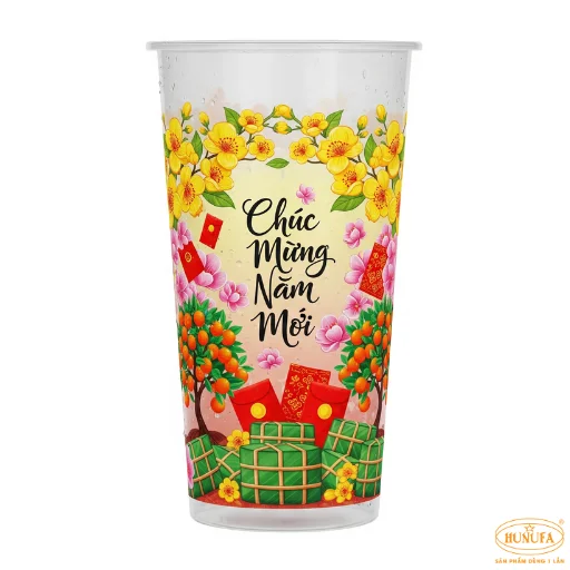 mẫu ly nhựa tết