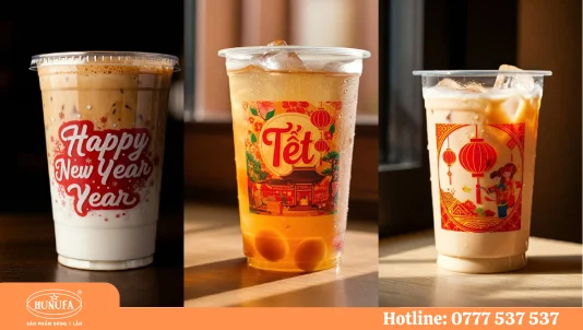 mẫu ly nhựa tết