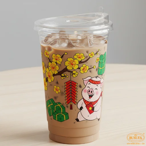 mẫu ly nhựa tết